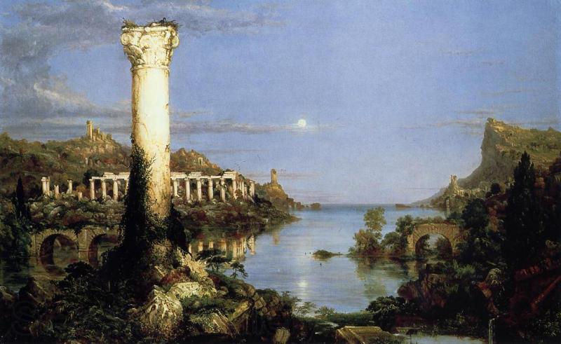 Thomas Cole Course of Empire Desolation Germany oil painting art
